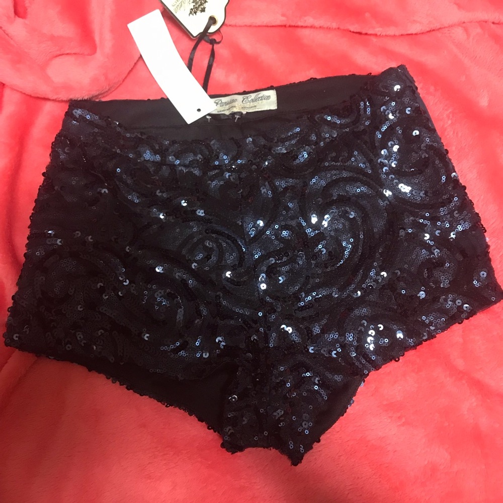Sparkly blue shorts
